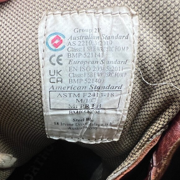 Steel Blue Argyle Met Bump 6" Waterproof MG Steel Toe Side Zipper Work Boots - Picture 15 of 15